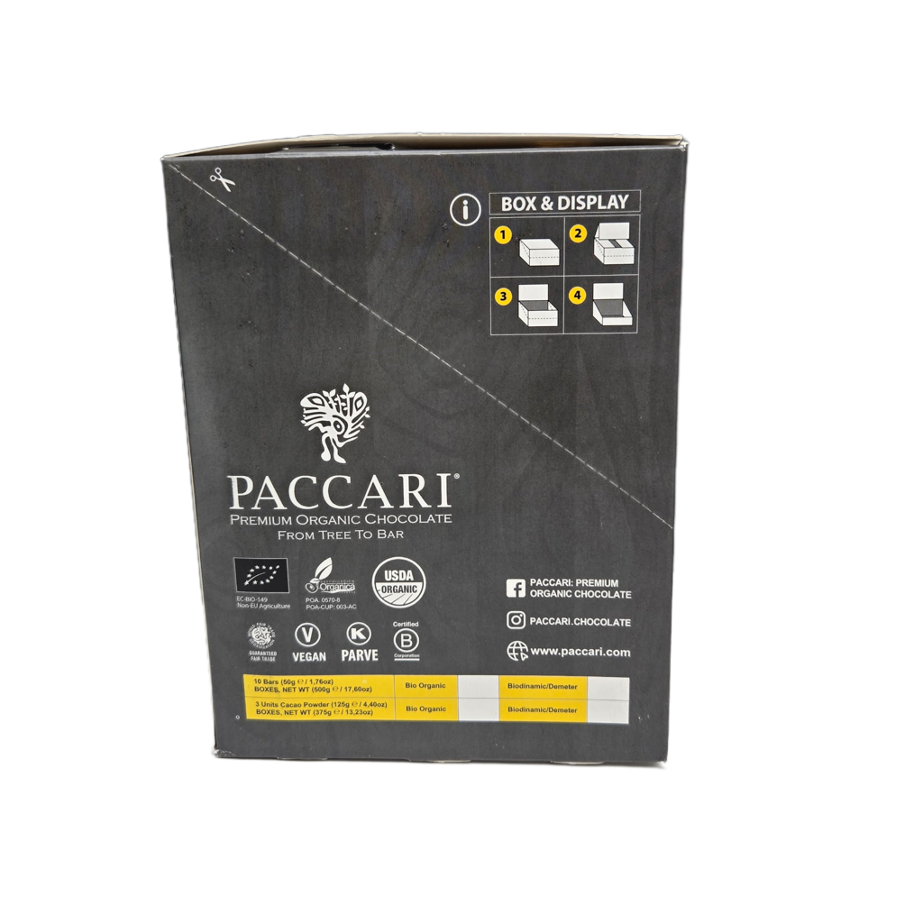 PACCARI | Rohe Bio Tafel 100% | Ecuador | 100% Kakao – Produktansicht 4