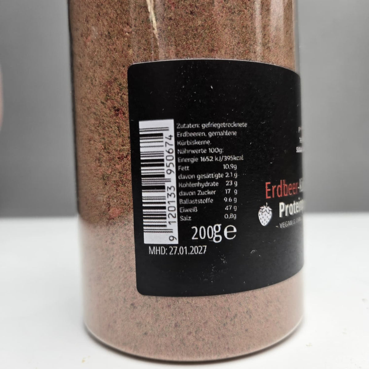 Erdbeer-Kürbiskern-Proteinpulver – Pflanzliches Proteinpulver – Produktansicht 4